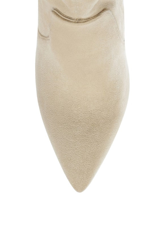 POINTED BLOCK HEELED BOOT