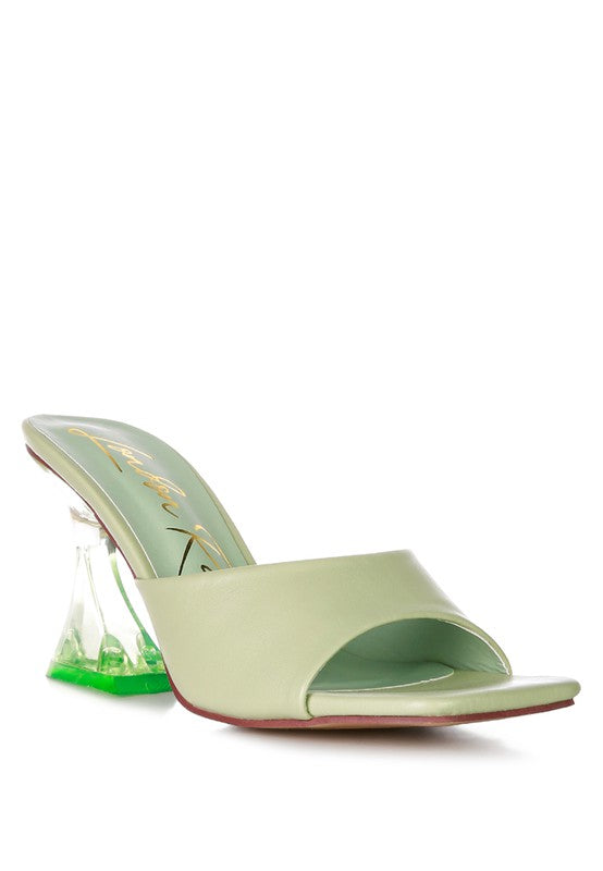 Sweet16 Clear Spool Heeled Sandal