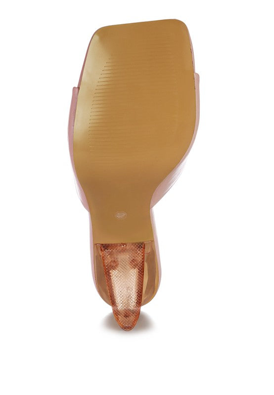 Sweet16 Clear Spool Heeled Sandal