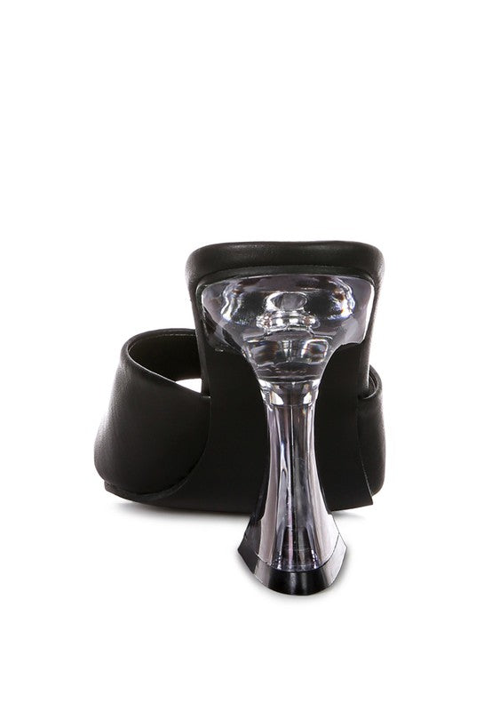 Sweet16 Clear Spool Heeled Sandal
