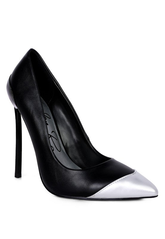 METALLIC POINTED TOE PUMP HEELS