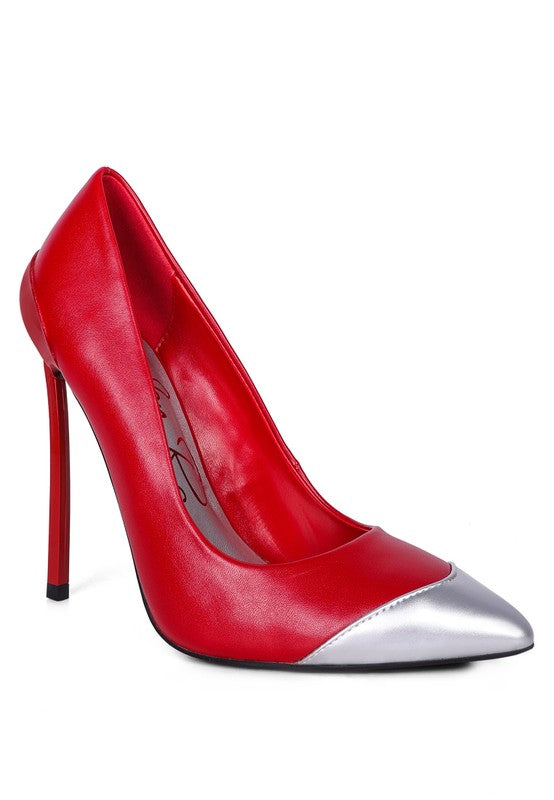 METALLIC POINTED TOE PUMP HEELS