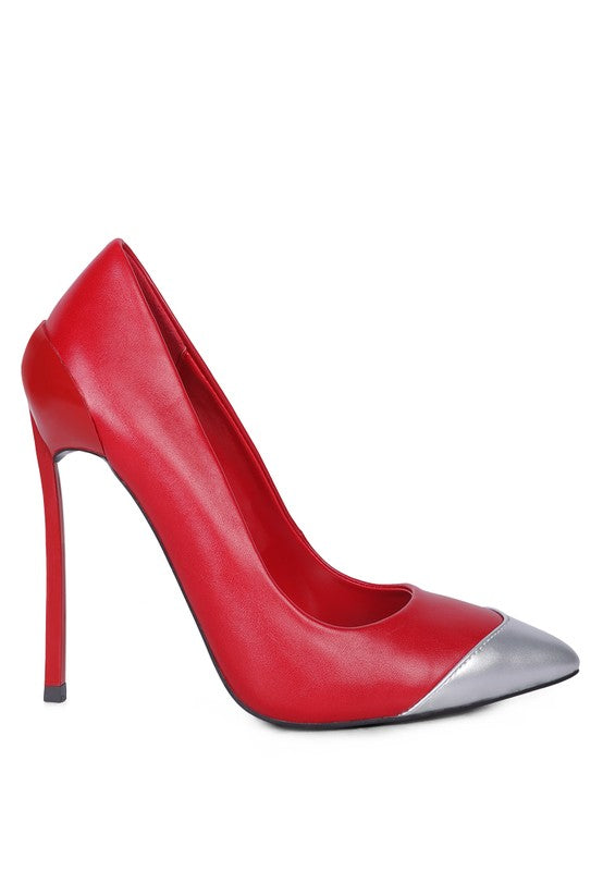 METALLIC POINTED TOE PUMP HEELS