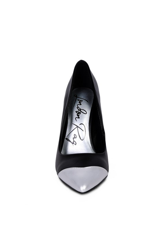METALLIC POINTED TOE PUMP HEELS