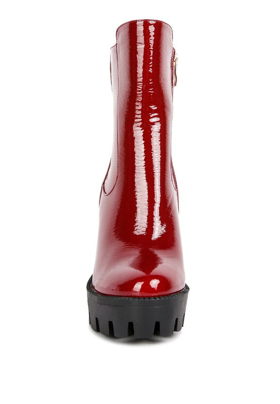 PATENT ANKLE BOOT