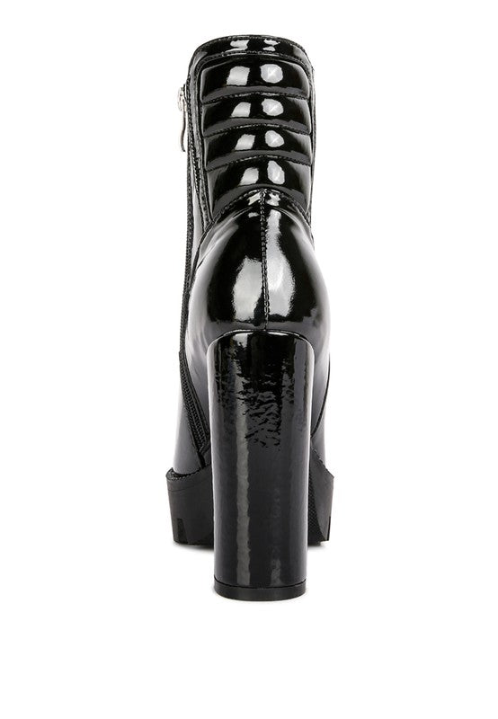 PATENT ANKLE BOOT