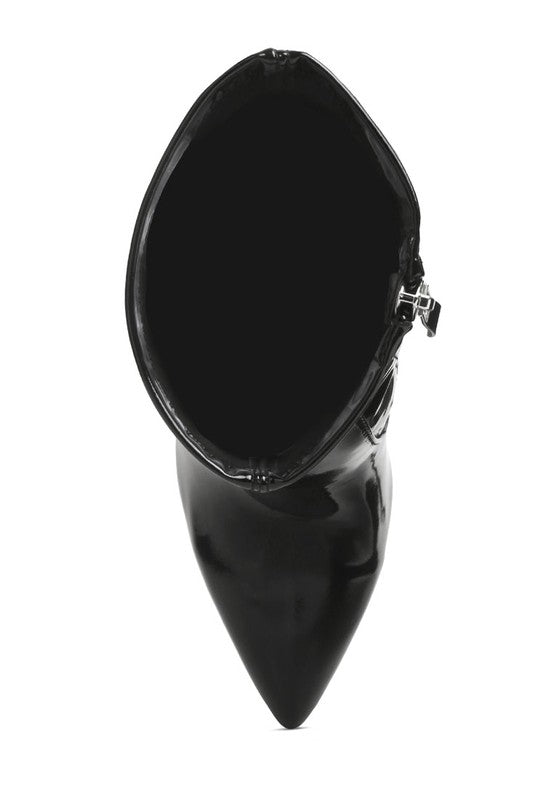 BLOCK HEEL HIGH ANKLE BOOTS