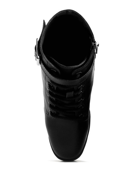 LACE UP HEELED BOOT