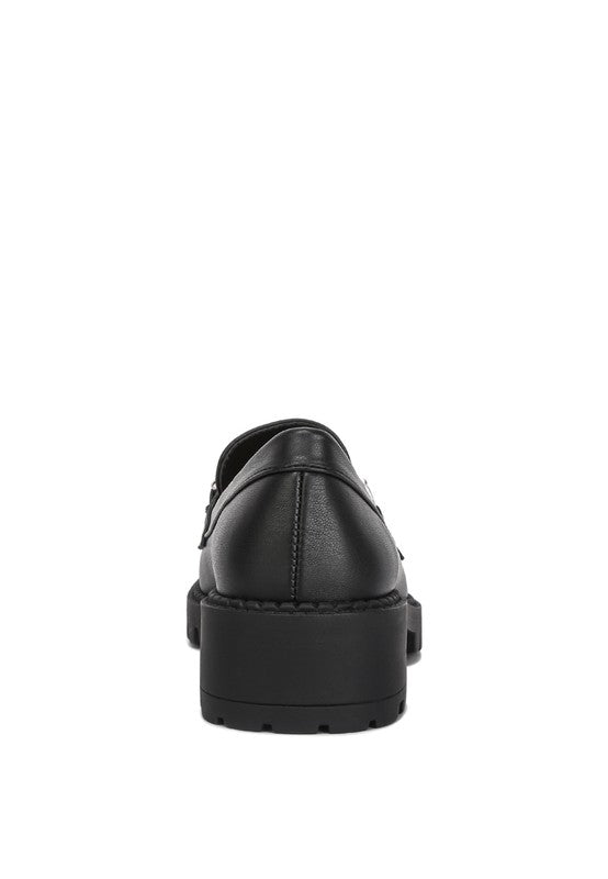 CHUNKY CHAIN DETAIL LOAFERS