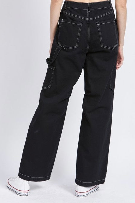 HIGH RISE FIT CARGO PANTS