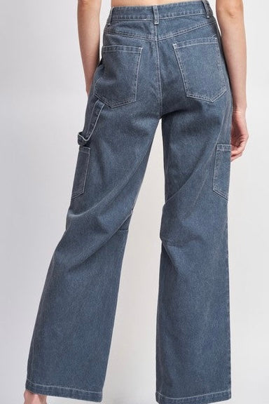 HIGH RISE FIT CARGO PANTS