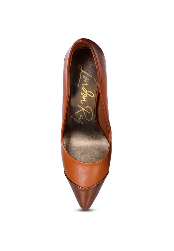 METALLIC POINTED TOE PUMP HEELS