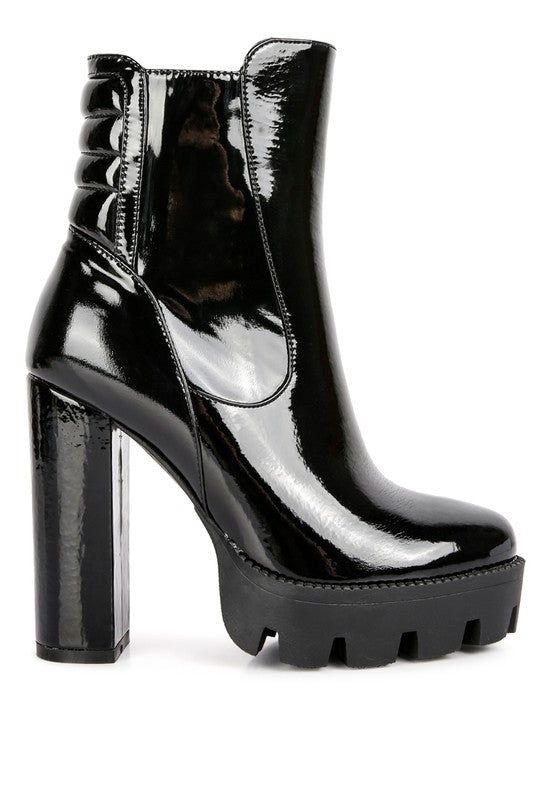 PATENT ANKLE BOOT
