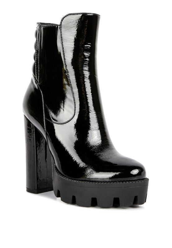 PATENT ANKLE BOOT