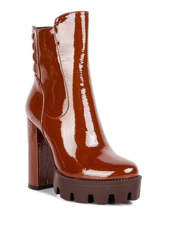 PATENT ANKLE BOOT
